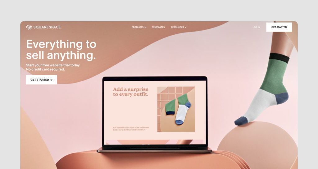 Squarespace's homepage.