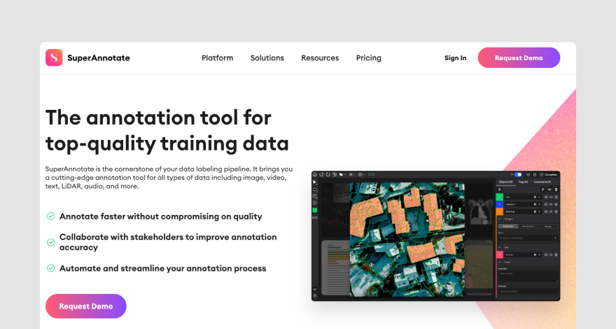 SuperAnnotate homepage