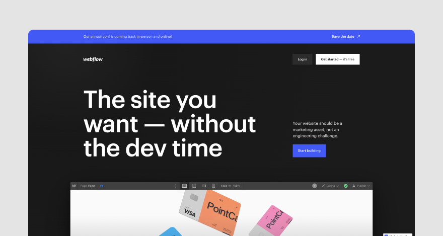 Webflow homepage