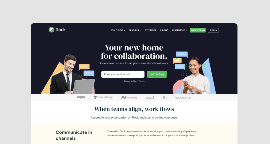 Flock homepage