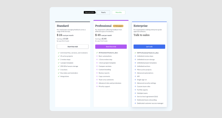 Filestage pricing