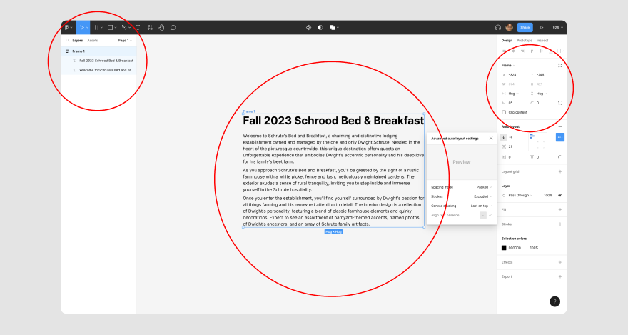 Changing layers to auto layouts. 