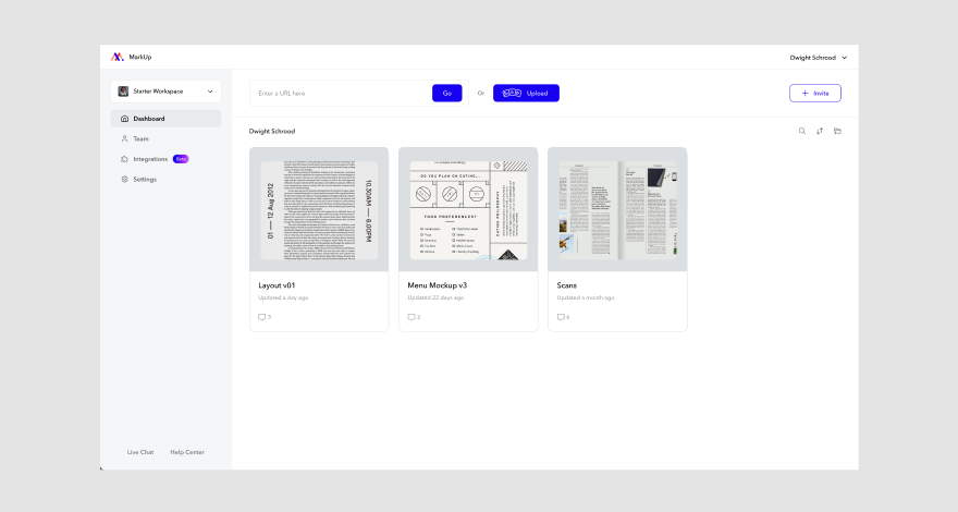 Free Workspace with three Image MarkUps