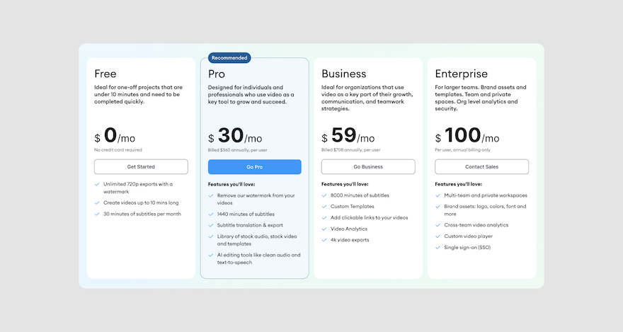 Veed.io pricing