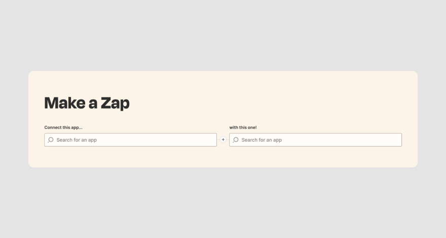 How to make a Zap by connecting two apps