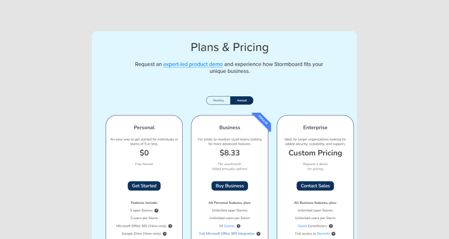 Stormboard pricing